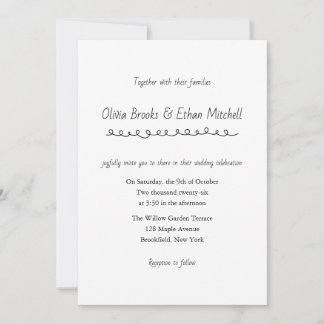 Convites Classic Typography Wedding Invitation