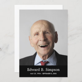 Convites Clássica Celebração Preta Da Vida Com Foto