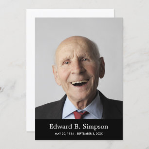 Convites Clássica Celebração Preta Da Vida Com Foto