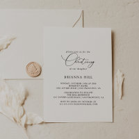 Clássica Chic Minimalista Christening
