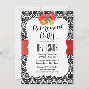 Convites Clássica Hibiscus & Ukulele Damask - Partido da B