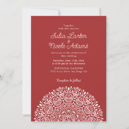 Convites Classical Ornate Art Deco Style Mandala Wedding