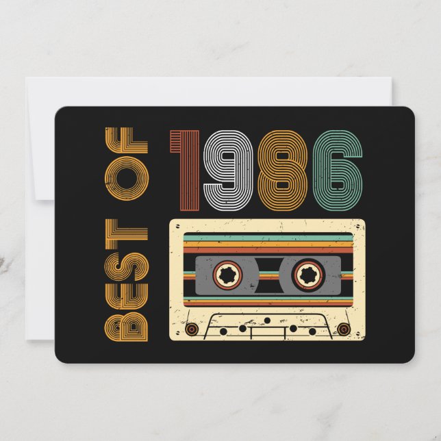Convites Clássico 1986 Feito em 1986 40º Aniversário 40 Ano (Frente)