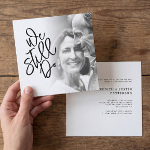 Convites Clássico Ainda Fazemos Vow Renewer Party Photo