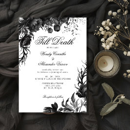 Convites Clássico Branca até Casamento da Morte