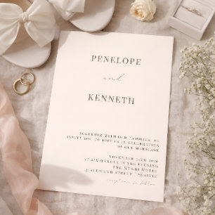 Convites Clássico Casamento Elegante Marfim Preto Sofistica