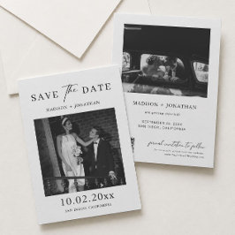 Convites Clássico Casamento Elegante Salve a Data Foto