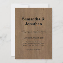 Clássico Casamento Médio Grão de Madeira