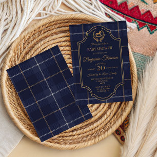 Convites Clássico Chá de Bebê Vintage Cavalo de Polo Party