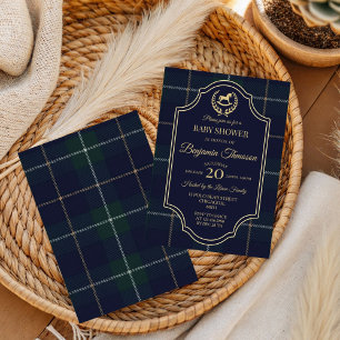 Convites Clássico Chá de Bebê Vintage de Polo a Cavalo