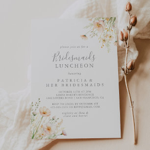Convites Clássico Chá de Luncheon das Bridesmaids
