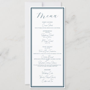 Convites Clássico de Casamento/Evento e Menu Moderno