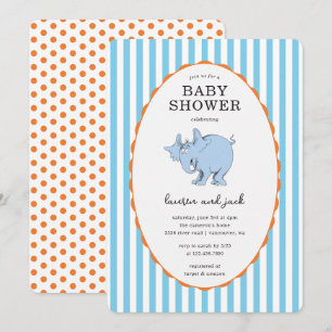 Convites Clássico do Dr. Seuss: Chuveirinho de Babyshower d