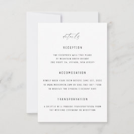 Convites Clássico Elegante White Enclosure Card