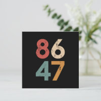 Clássico Estilo Vintage dos Anos 80 86 47 Anti Tru