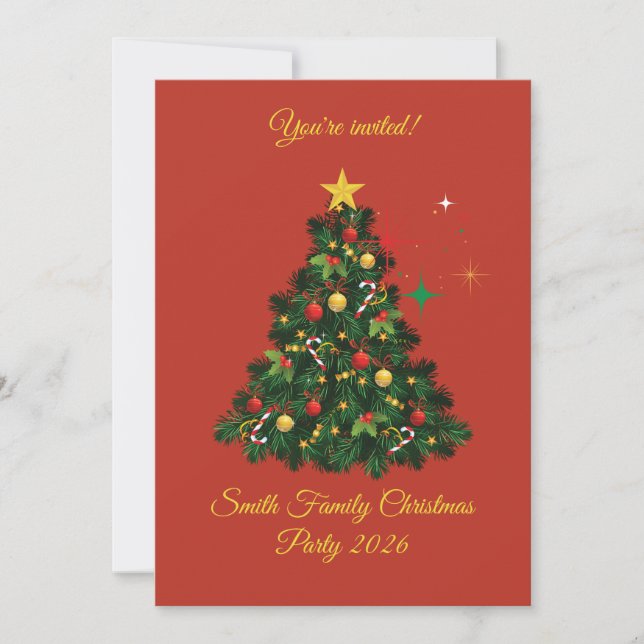 Convites Clássico Feliz Natal (Frente)