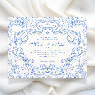 Convites Clássico floral vintage casamento