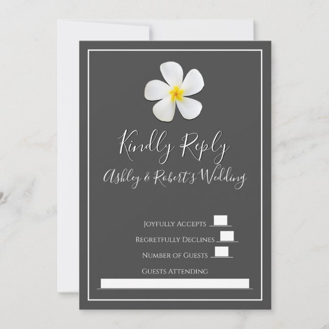 Convites Clássico Formal Moderno, Branco sobre Cinzas Escur (Frente)