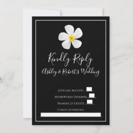 Convites Clássico Formal Moderno, Branco sobre RSVP de Casa