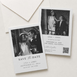 Convites Clássico Foto de Save the Date de Casamento Old Mo