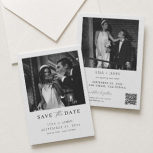 Convites Clássico Foto de Save the Date de Casamento Old Mo