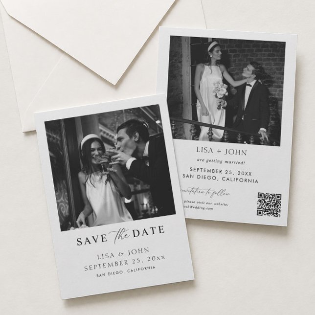 Convites Clássico Foto de Save the Date de Casamento Old Mo (Criador carregado)