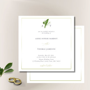 Convites Clássico Frame Dourado Lily do Casamento da primav