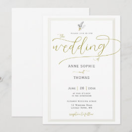 Convites Clássico Frame Primavera Lily do Casamento Floral 