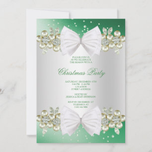 Convites Clássico Gems e Arco de Natal Verde