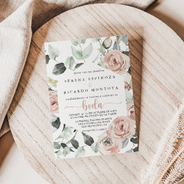 Convites Clássico Geométrico Rosa Rosa Rosa Floral