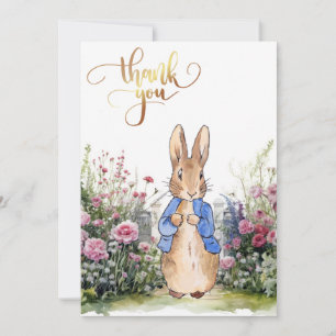 Convites Clássico Jardim de Coelhos Flor Gratidão