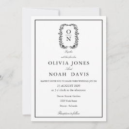 Convites clássico minimalista simples qr formal elegante