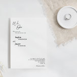 Convites Clássico Moderno Fazemos Casamento<br><div class="desc">Este clássico moderno que fazemos é perfeito para o seu elegante casamento moderno. Esta design apresenta uma caligrafia simples preta em um fundo branco brilhante neutro para combinar com o seu casamento tradicional clássico ou o casamento de boho minimalista no primavera, verão, outono ou inverno. Por favor, sinta-se à vontade...</div>