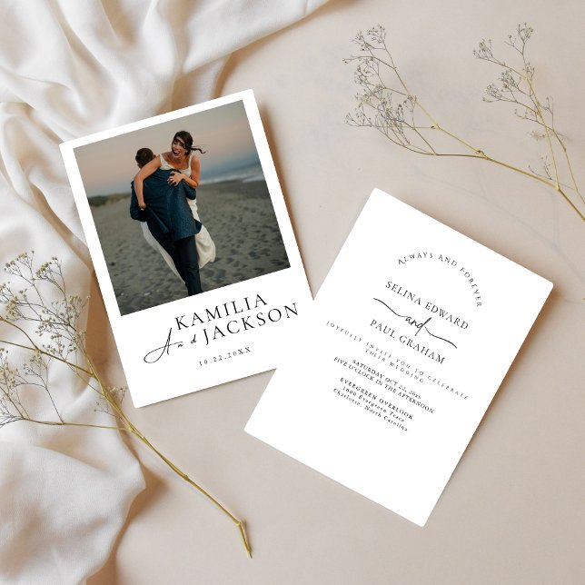 Convites Clássico Moderno | Minimalista Elegante | Editável (Classic Modern Invitaion )