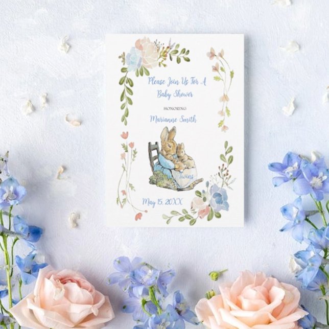 Convites Clássico Peter o Chá de fraldas dos Gêmeos do Coel (Criador carregado)