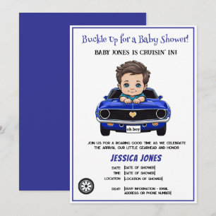 Convites Clássico Race Car Baby Boy Cruisin' Em Chá