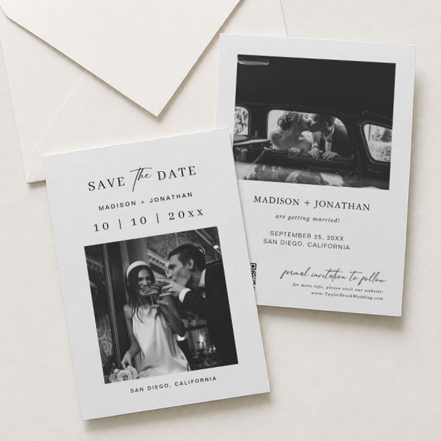 Convites Clássico Save the Date de Casamento (Criador carregado)