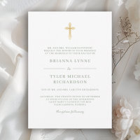 Clássico Simples Elegante Cruz Cristã Casamento
