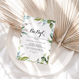 Convites Clássico Verde BebêQ Barbecue Chá de fraldas