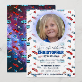 Convites clássicos de aniversário de carro