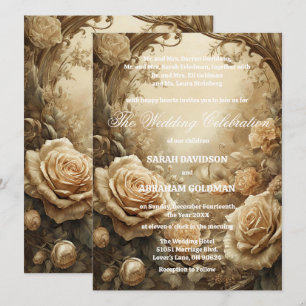 Convites Clássicos de Casamento de Pais Divorciado