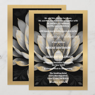 Convites Clássicos de Casamento de Pais Divorciado