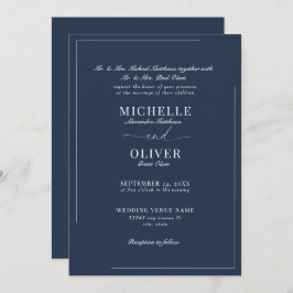 Convites Clássicos de Casamento Moderno da Caligra