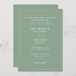 Convites Clássicos de Casamento Moderno da Caligra