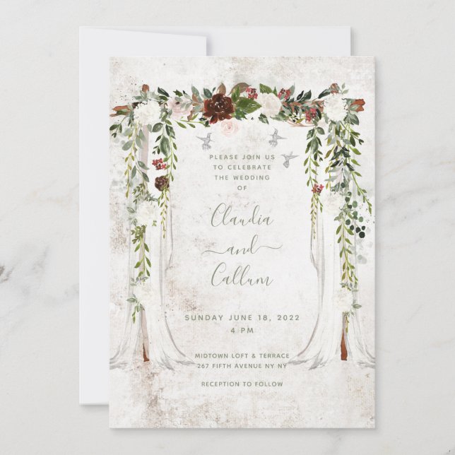 Convites Classy Canopy Wedding Invitation Suite (Frente)