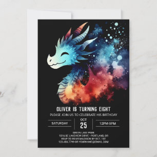 Convites Classy Dragon Birthday Digital