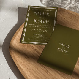 Convites Classy Grassland Old Money Luxury Retro Wedding