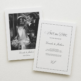 Convites Classy Old Money Wedding Save the Date Photo