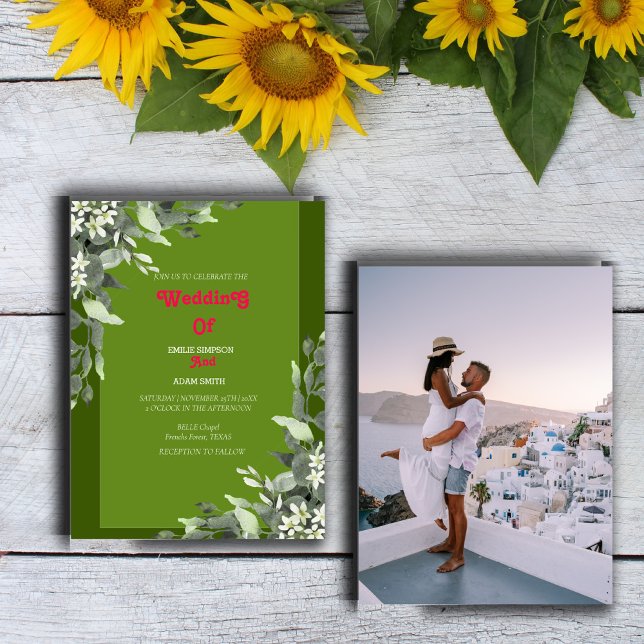 CONVITES CLASSY WATERCOLOR FLORAL WEDDING (Criador carregado)