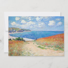 Convites Claude Monet - Caminho em Campos de Trigo em Pourv